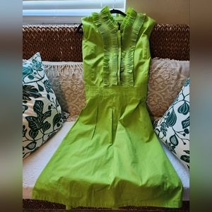 Ashley Stewart 24W lime green belted midi dress.